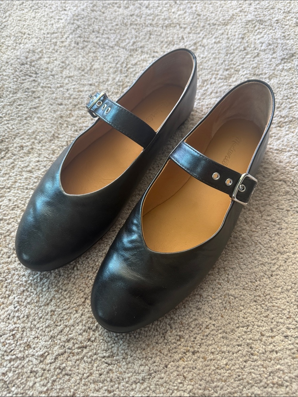 Madewell Black Grommet Mary Jane Flats - Size 7